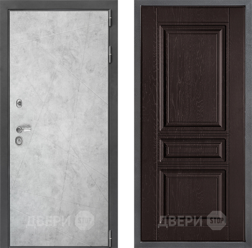 Входная металлическая Дверь Дверной континент ДК-3/743 ФЛ-243 Дуб шоколадный в Кашире