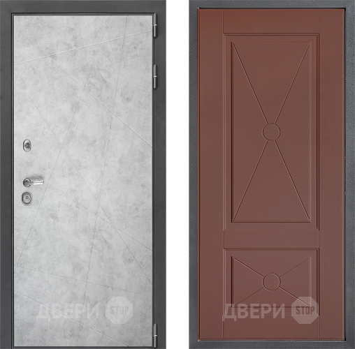 Входная металлическая Дверь Дверной континент ДК-3/743 ФЛ-617 Ясень шоколадный в Кашире
