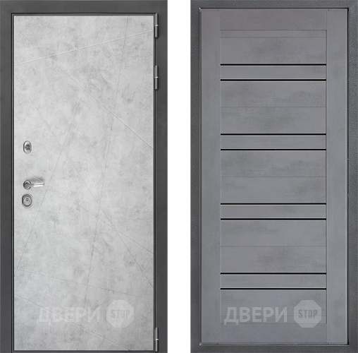 Входная металлическая Дверь Дверной континент ДК-3/743 ФЛ-49 Бетон серый в Кашире