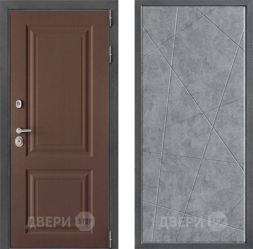 Входная металлическая Дверь Дверной континент ДК-3/729 ФЛ-655 Бетон серый в Кашире