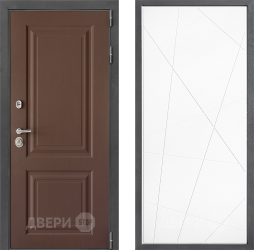 Входная металлическая Дверь Дверной континент ДК-3/729 ФЛ-655 Белый софт в Кашире