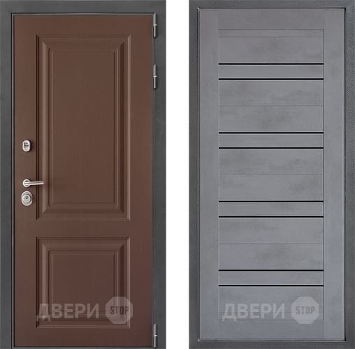 Входная металлическая Дверь Дверной континент ДК-3/729 ФЛ-49 Бетон серый в Кашире