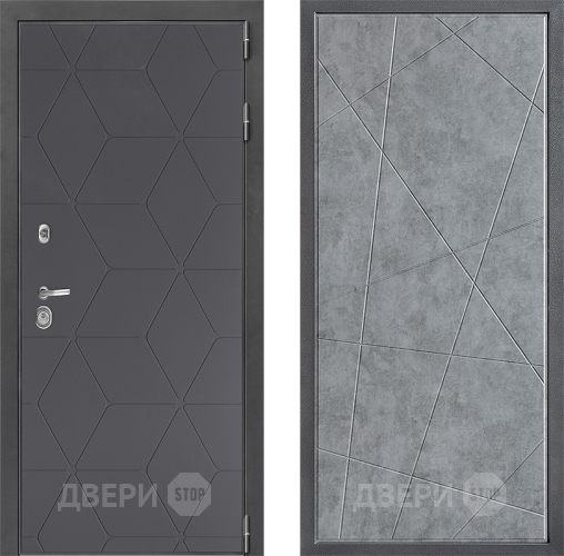 Входная металлическая Дверь Дверной континент ДК-3/744 ФЛ-655 Бетон серый в Кашире