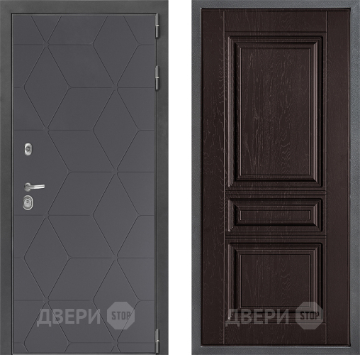 Входная металлическая Дверь Дверной континент ДК-3/744 ФЛ-243 Дуб шоколадный в Кашире