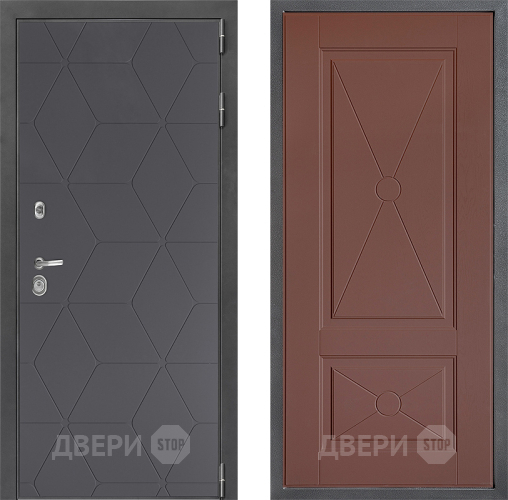 Входная металлическая Дверь Дверной континент ДК-3/744 ФЛ-617 Ясень шоколадный в Кашире