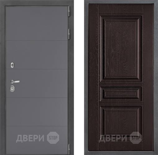Входная металлическая Дверь Дверной континент ДК-3/649 ФЛ-243 Дуб шоколадный в Кашире