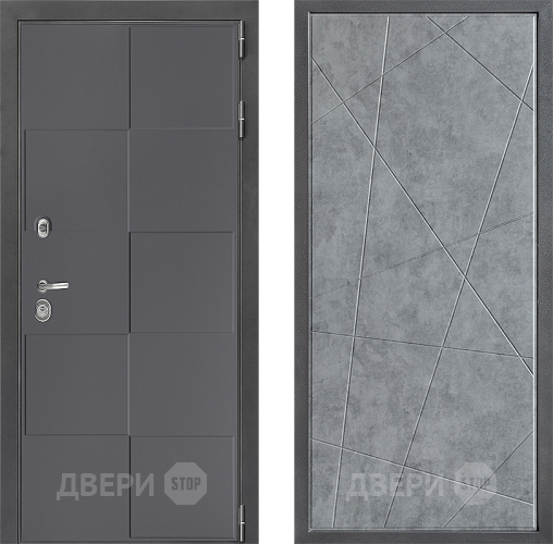 Входная металлическая Дверь Дверной континент ДК-3/606 ФЛ-655 Бетон серый в Кашире