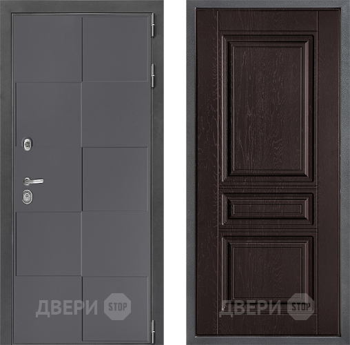 Входная металлическая Дверь Дверной континент ДК-3/606 ФЛ-243 Дуб шоколадный в Кашире