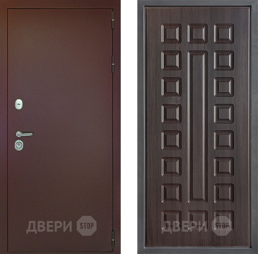 Входная металлическая Дверь Дверной континент Рубикон Медь Дизайн ФЛ-183 Венге в Кашире