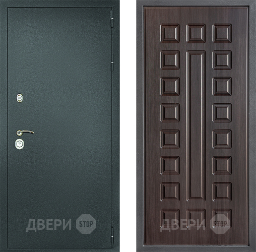 Входная металлическая Дверь Дверной континент Рубикон Серебро Дизайн ФЛ-183 Венге в Кашире