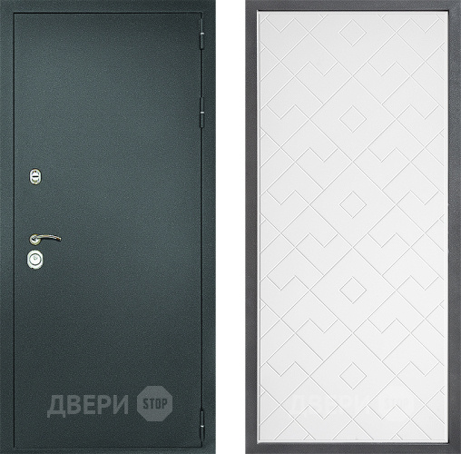 Дверь Дверной континент Рубикон Серебро Дизайн ФЛ-Тиффани Белый софт в Кашире