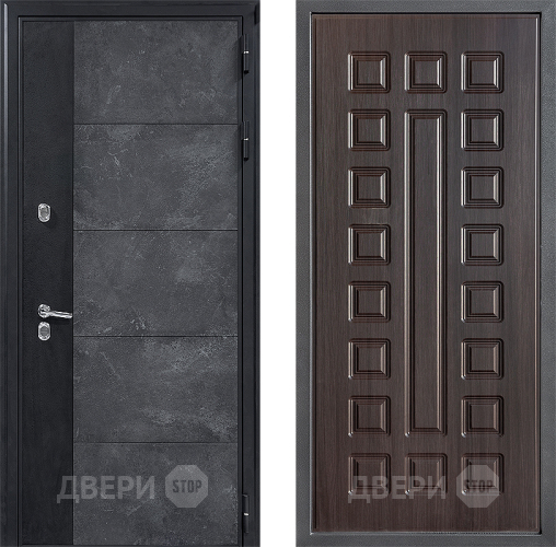 Входная металлическая Дверь Дверной континент ДК-15 Бетон ТЕРМО ФЛ-183 Венге в Кашире