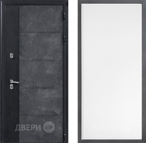 Входная металлическая Дверь Дверной континент ДК-15 Бетон ТЕРМО ФЛ-649 Белый софт в Кашире