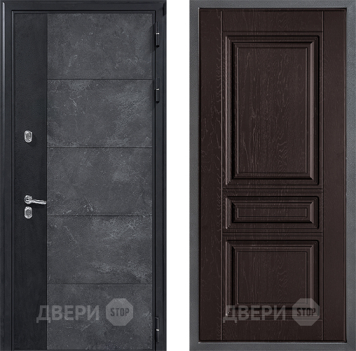 Входная металлическая Дверь Дверной континент ДК-15 Бетон ТЕРМО ФЛ-243 Дуб шоколадный в Кашире
