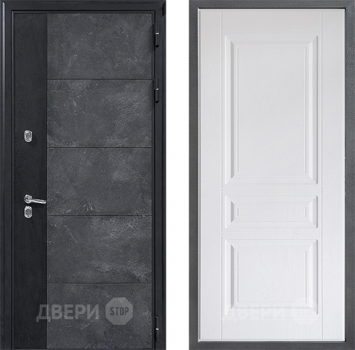 Входная металлическая Дверь Дверной континент ДК-15 Бетон ТЕРМО ФЛ-243 Альберо Браш серебро в Кашире