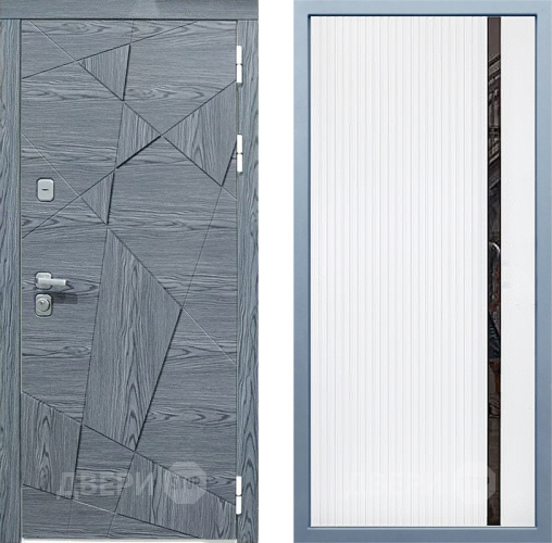 Входная металлическая Дверь Дива МД-97/3 МХ-46 Белый матовый в Кашире