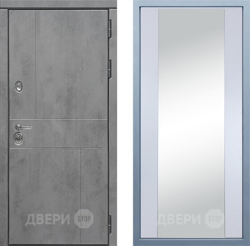 Входная металлическая Дверь Дива МД-48 Д-15 Зеркало Белый в Кашире