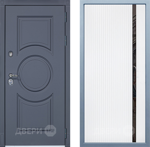 Входная металлическая Дверь Дива МХ-30 STR МХ-46 Белый матовый в Кашире