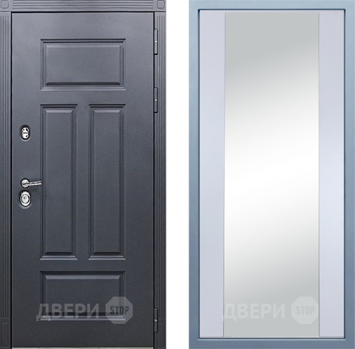 Входная металлическая Дверь Дива МХ-29 STR Д-15 Зеркало Белый в Кашире