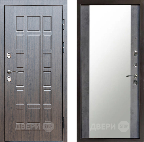 Входная металлическая Дверь Престиж TERMO с терморазрывом Престиж Зеркало Бетон темный в Кашире