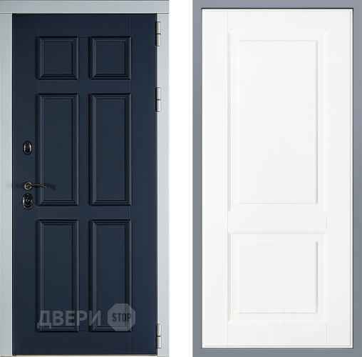 Дверь Заводские двери Стокгольм Доррен Белый софт в Кашире