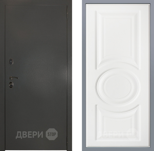 Дверь Заводские двери Эталон 3к антик серебро Неаполь Лофт белый в Кашире