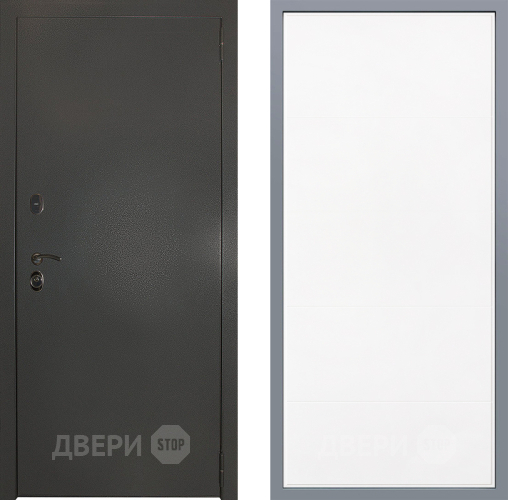 Дверь Заводские двери Эталон 3к антик серебро Тривия Белый софт в Кашире