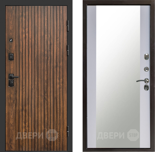 Входная металлическая Дверь Престиж Tvist Зеркало Белый софт в Кашире
