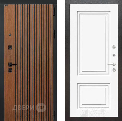 Дверь Лабиринт (LABIRINT) Шторм 26 Белый (RAL-9003) в Кашире