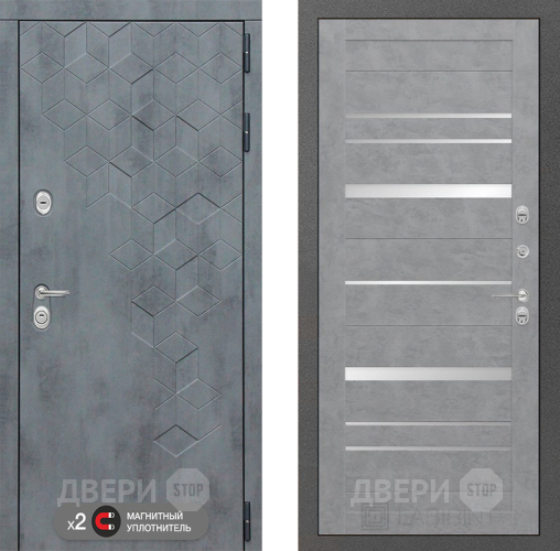 Входная металлическая Дверь Лабиринт (LABIRINT) Бетон 20 Бетон светлый в Кашире
