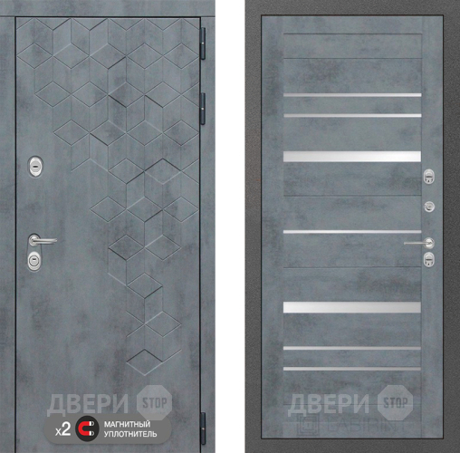 Входная металлическая Дверь Лабиринт (LABIRINT) Бетон 20 Бетон темный в Кашире