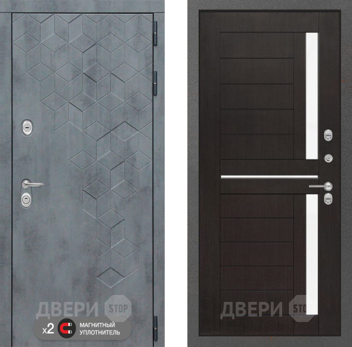 Входная металлическая Дверь Лабиринт (LABIRINT) Бетон 02 Венге в Кашире