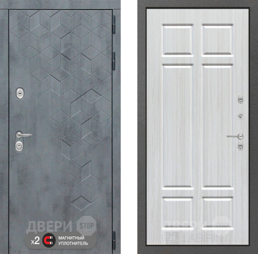 Входная металлическая Дверь Лабиринт (LABIRINT) Бетон 08 Кристалл вуд в Кашире