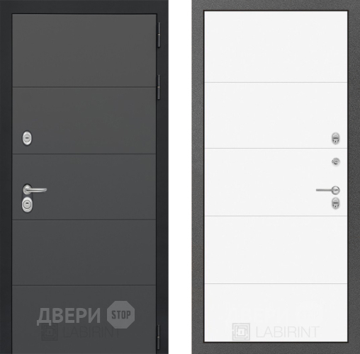 Дверь Лабиринт (LABIRINT) Art 13 Белый софт в Кашире