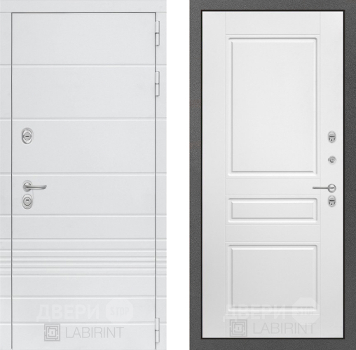 Дверь Лабиринт (LABIRINT) Трендо 03 Белый софт в Кашире