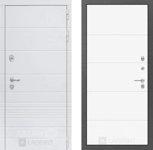 Дверь Лабиринт (LABIRINT) Трендо 13 Белый софт в Кашире
