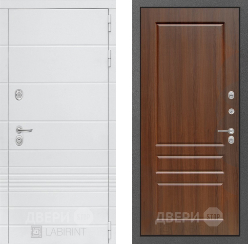 Входная металлическая Дверь Лабиринт (LABIRINT) Трендо 03 Орех бренди в Кашире