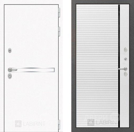 Дверь Лабиринт (LABIRINT) Лайн White 22 Белый софт в Кашире