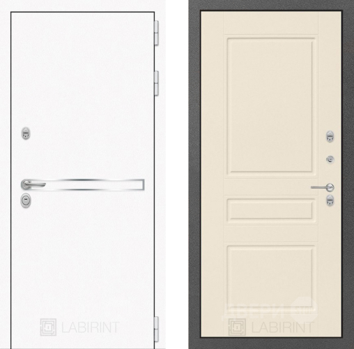 Дверь Лабиринт (LABIRINT) Лайн White 03 Крем софт в Кашире