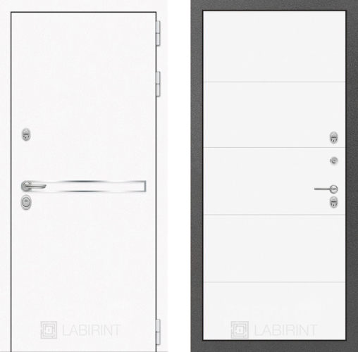 Дверь Лабиринт (LABIRINT) Лайн White 13 Белый софт в Кашире
