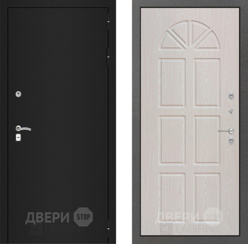 Входная металлическая Дверь Лабиринт (LABIRINT) Classic шагрень черная 15 VINORIT Алмон 25 в Кашире
