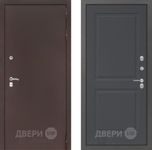 Дверь Лабиринт (LABIRINT) Classic антик медь 11 Графит софт в Кашире