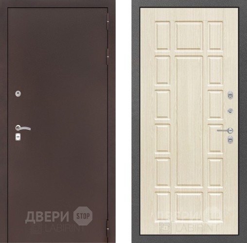 Дверь Лабиринт (LABIRINT) Classic антик медь 12 Беленый дуб в Кашире