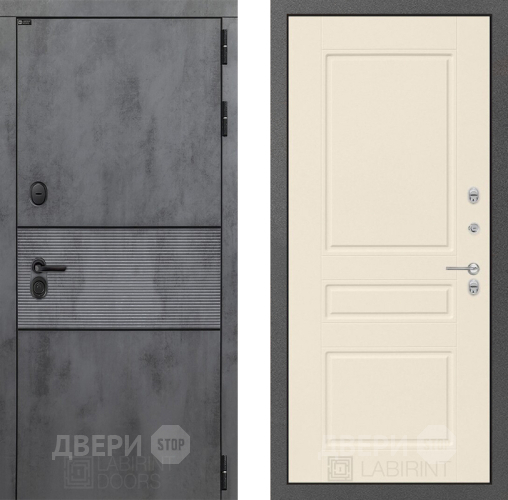 Входная металлическая Дверь Лабиринт (LABIRINT) Инфинити 03 Крем софт в Кашире