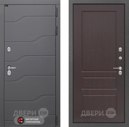 Входная металлическая Дверь Лабиринт (LABIRINT) Ривер 03 Орех премиум в Кашире