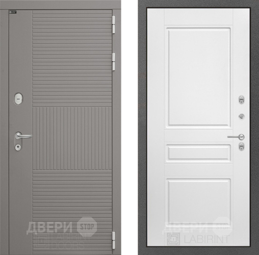 Дверь Лабиринт (LABIRINT) Формо 03 Белый софт в Кашире