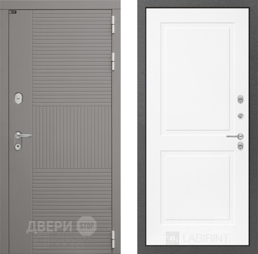 Входная металлическая Дверь Лабиринт (LABIRINT) Формо 11 Белый софт в Кашире