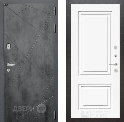 Дверь Лабиринт (LABIRINT) Лофт 26 Белый (RAL-9003) в Кашире