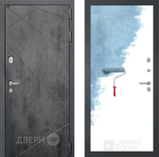 Входная металлическая Дверь Лабиринт (LABIRINT) Лофт 28 Под покраску в Кашире