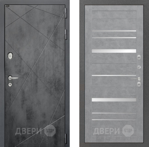 Входная металлическая Дверь Лабиринт (LABIRINT) Лофт 20 Бетон светлый в Кашире